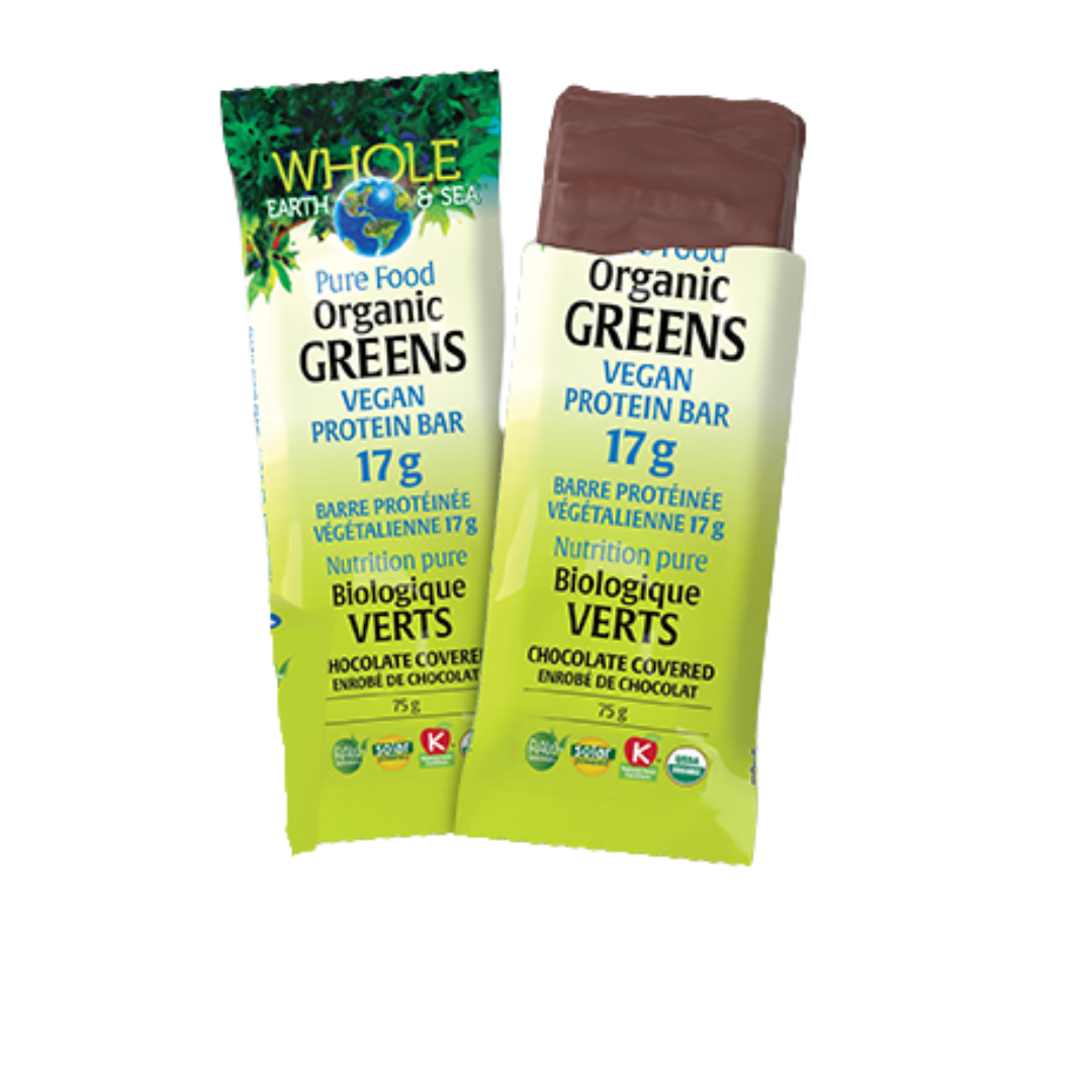 We&s Barre Proteinee Bio Vert Chocolat (75g)