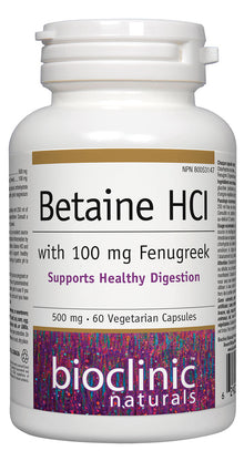 Betaine Hci With 100 Mg Fenugrec (60 Vcaps)