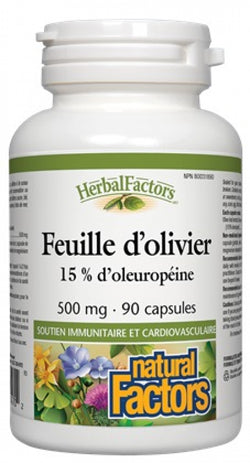 Feuille D'olivier 15% D'oleuropéine 500mg (90 Caps)